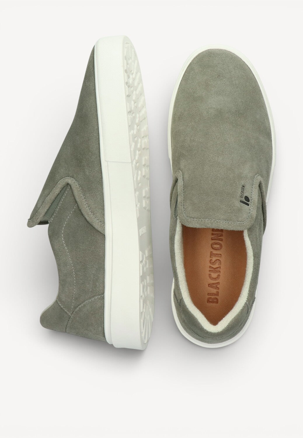 Heren instapper-Groen suède/nubuck