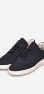 Heren veterschoenen-Blauw suède/nubuck