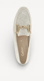 DAMES INSTAPSCHOENEN-Beige leer