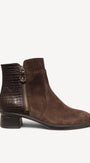 DAMES BOOTS+KORT LAARS-Bruin suède