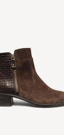 DAMES BOOTS+KORT LAARS-Bruin suède