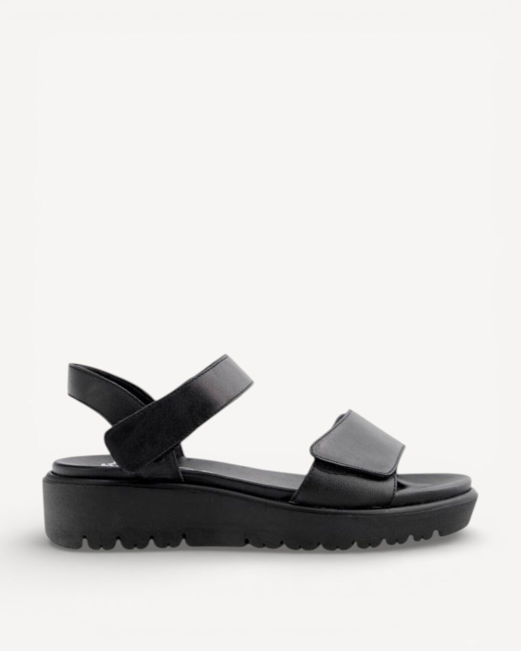 DAMES OPEN SCHOENEN-Zwart leer