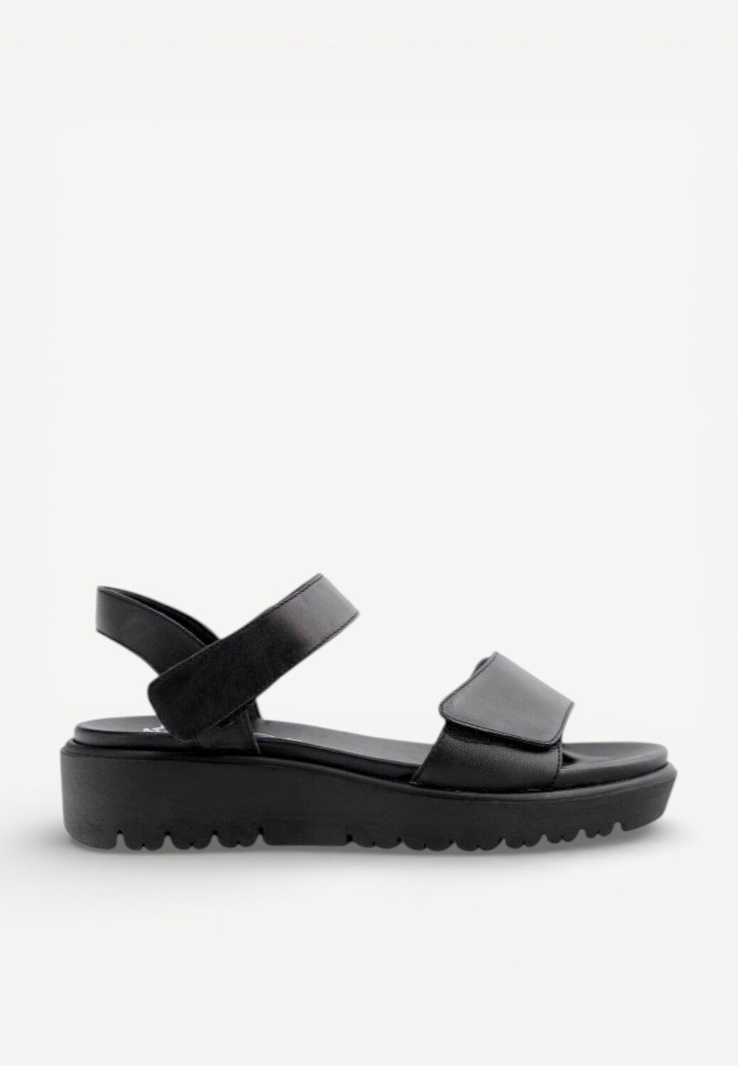 DAMES OPEN SCHOENEN-Zwart leer