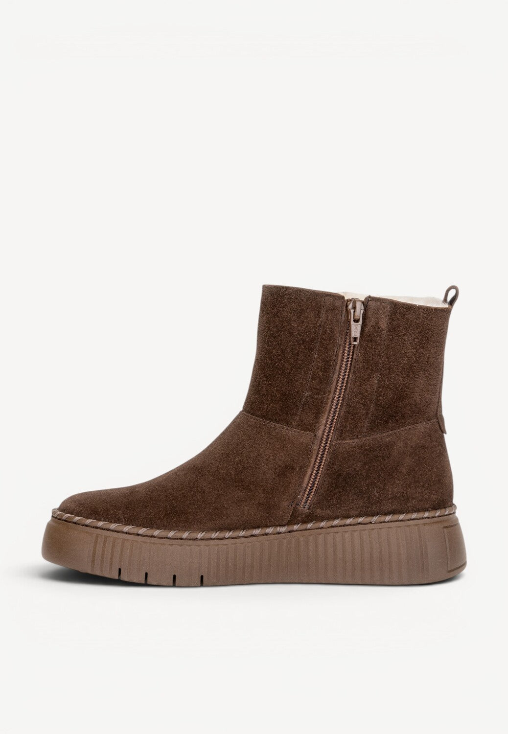 DAMES BOOTS+KORT LAARS-Bruin suède