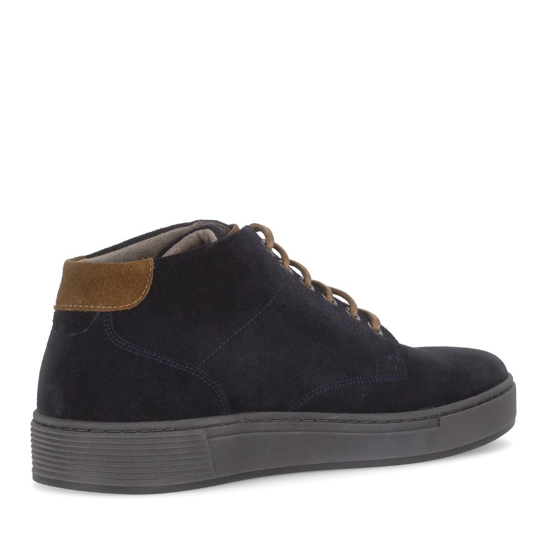 Heren boots-Blauw suède/nubuck