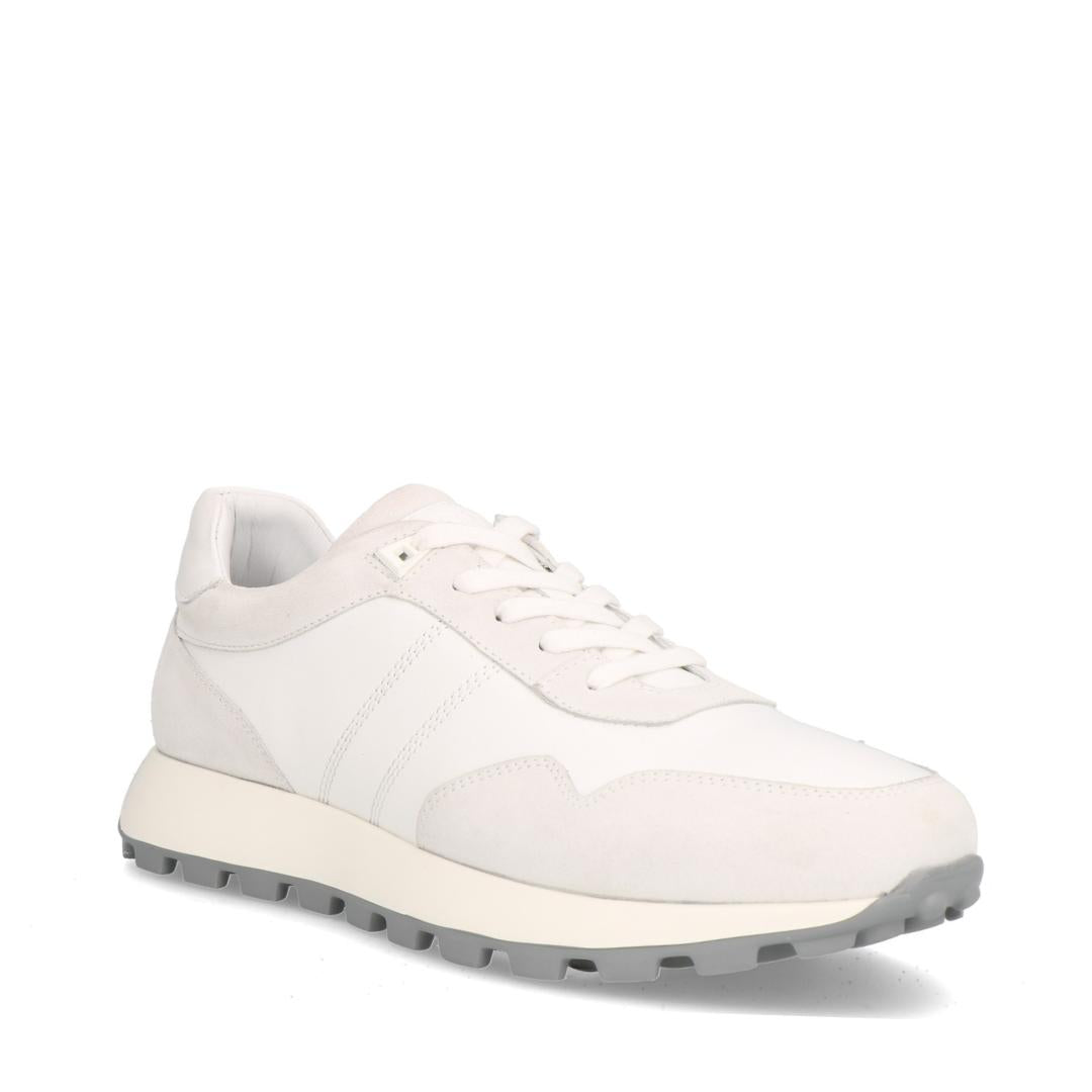 Heren veterschoenen-Wit combi kleur