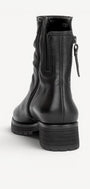 DAMES BOOTS+KORT LAARS-Zwart leer