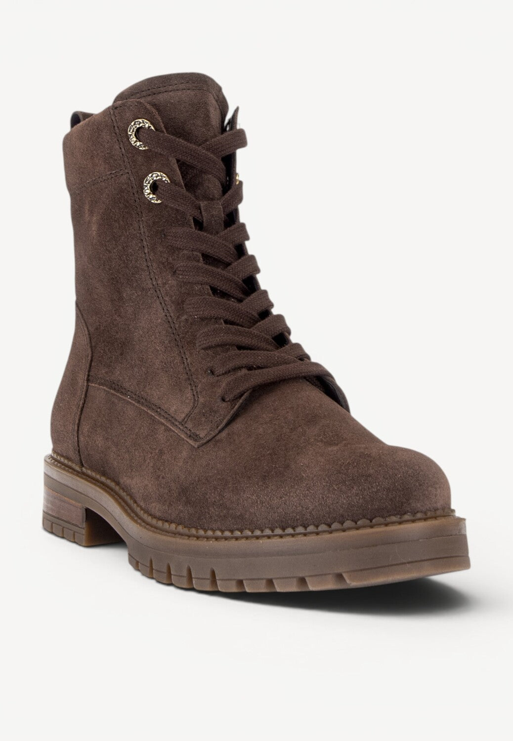 DAMES BOOTS+KORT LAARS-Bruin suède