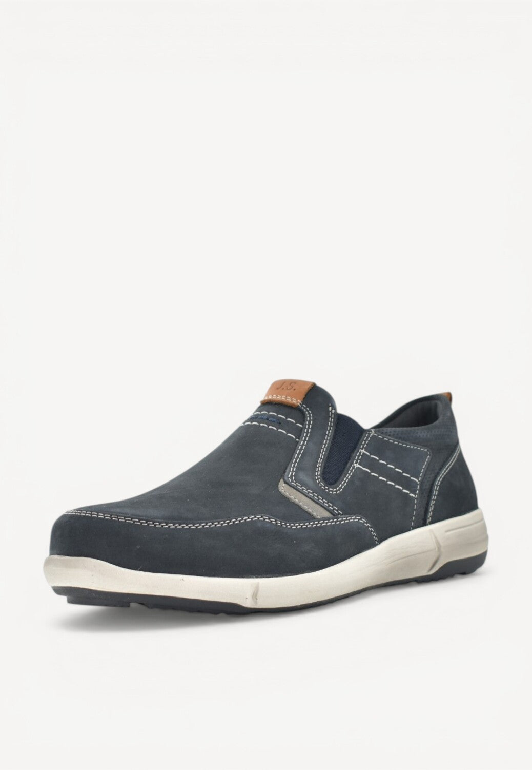 Heren instapper-Blauw suède/nubuck