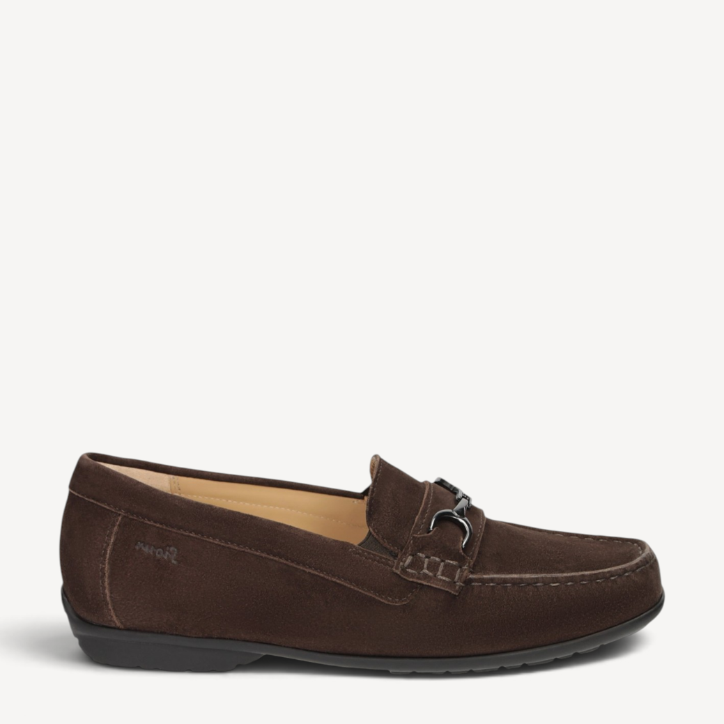 DAMES INSTAPSCHOENEN-Bruin suède