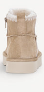 DAMES BOOTS+KORT LAARS-Beige suède/nubuck