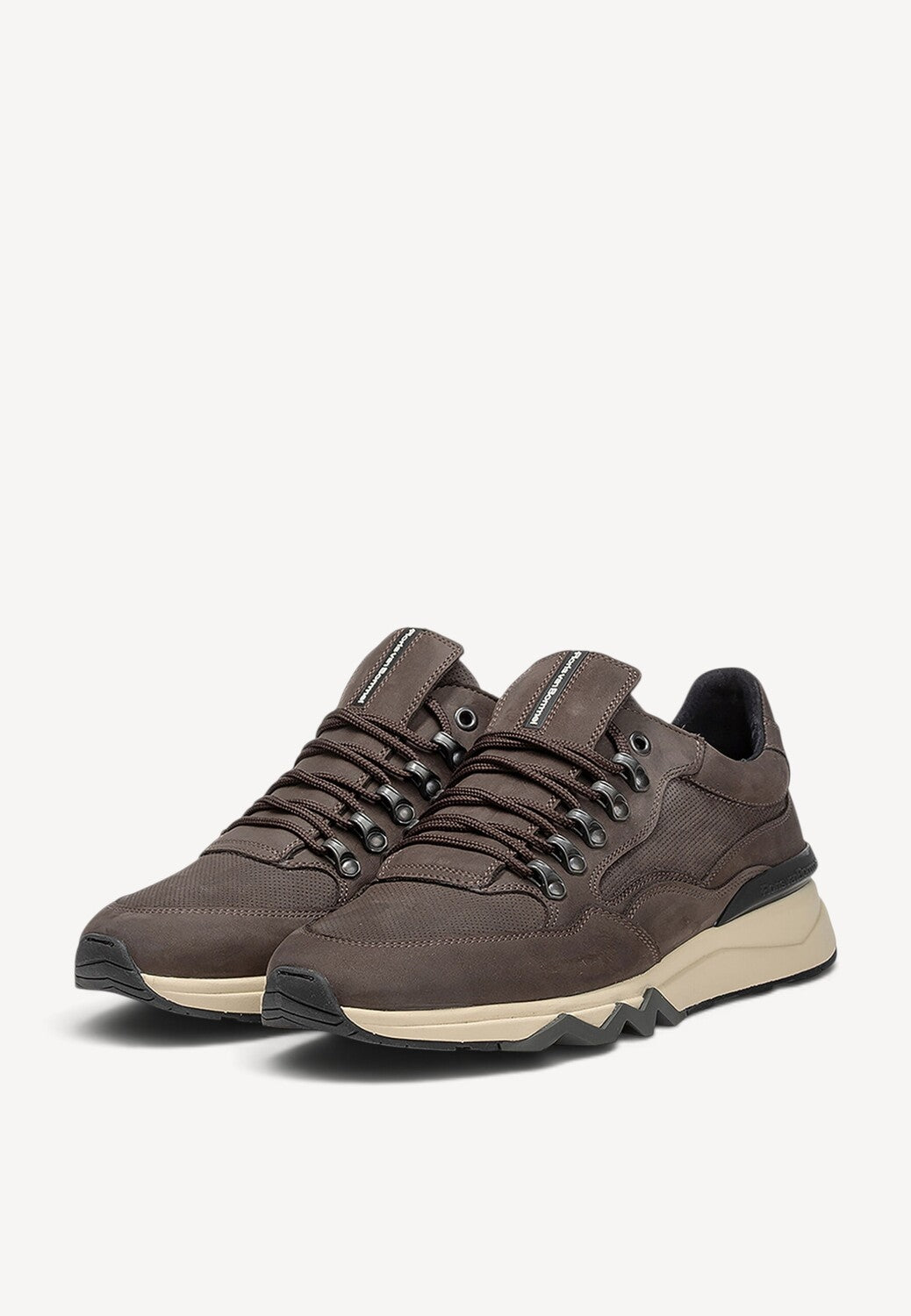 Heren veterschoenen-Bruin suède