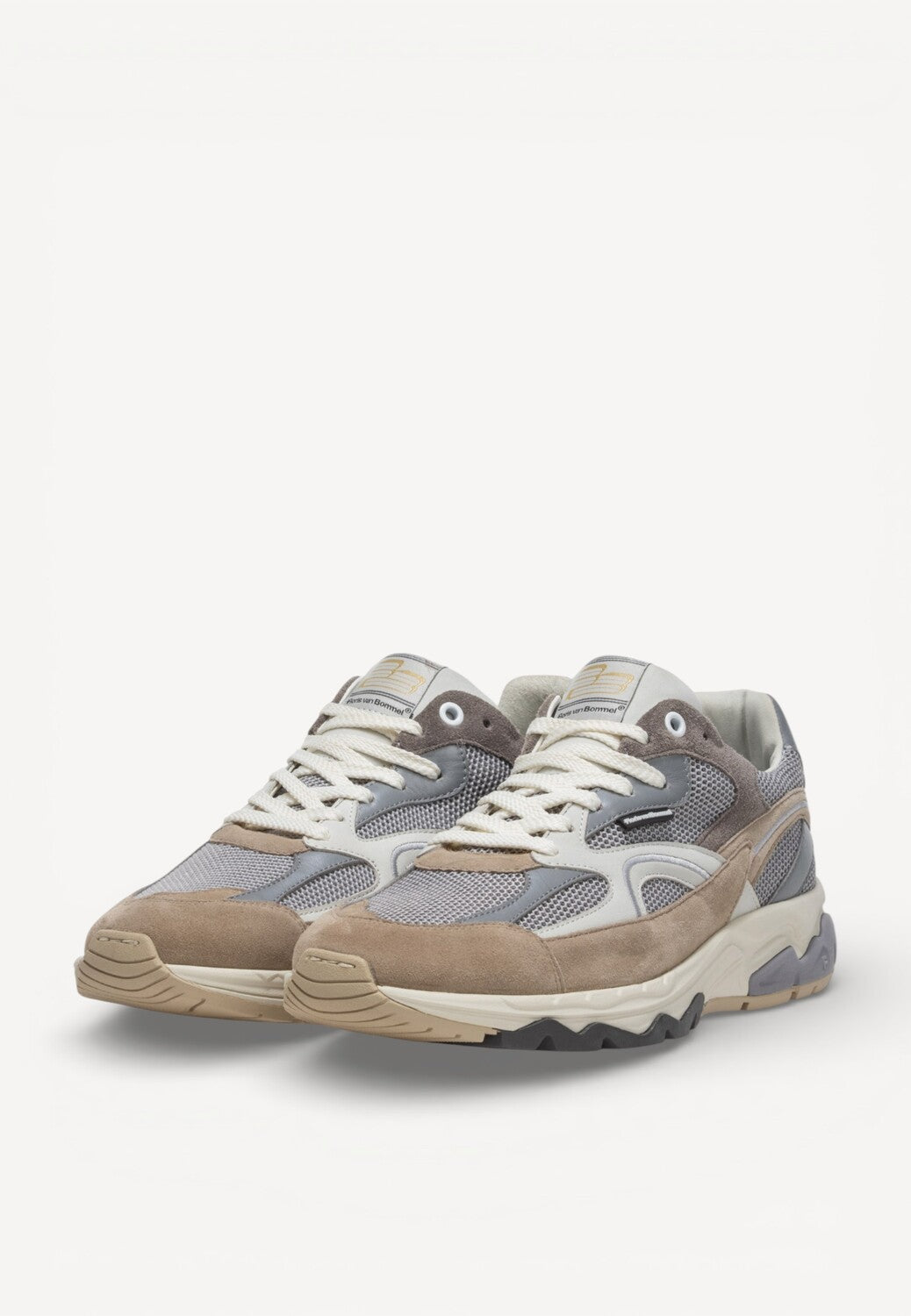 Heren veterschoenen-Bruin combi kleur