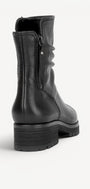 DAMES BOOTS+KORT LAARS-Zwart leer