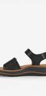 DAMES OPEN SCHOENEN-Zwart leer