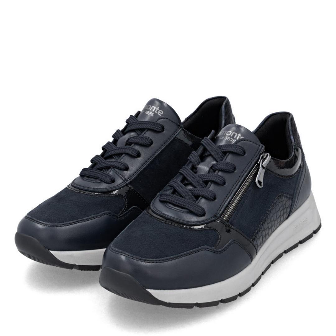 DAMES SPORTIEVE VETERSCHO-Blauw leer