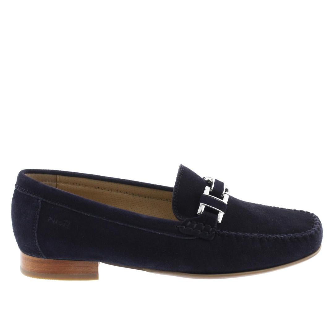 DAMES INSTAPSCHOENEN-Blauw suède/nubuck