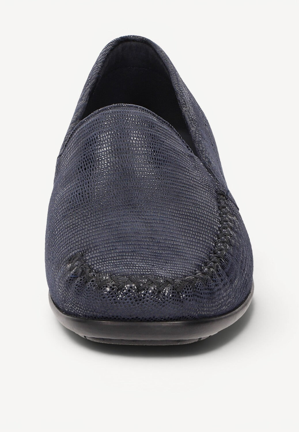 DAMES INSTAPSCHOENEN-Blauw leer