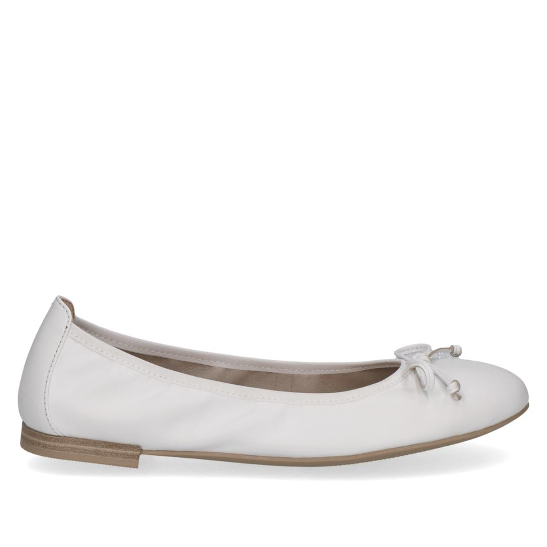 BALLERINAS + PUMPS-Wit leer