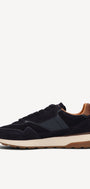 Heren veterschoenen-Blauw suède/nubuck