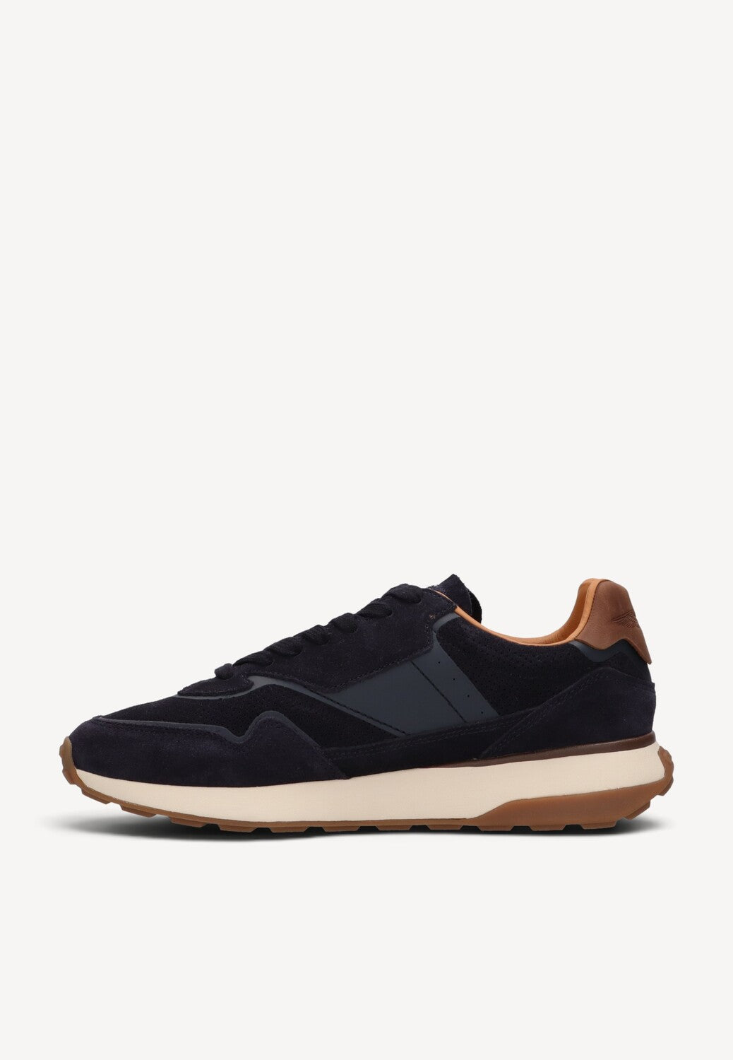Heren veterschoenen-Blauw suède/nubuck