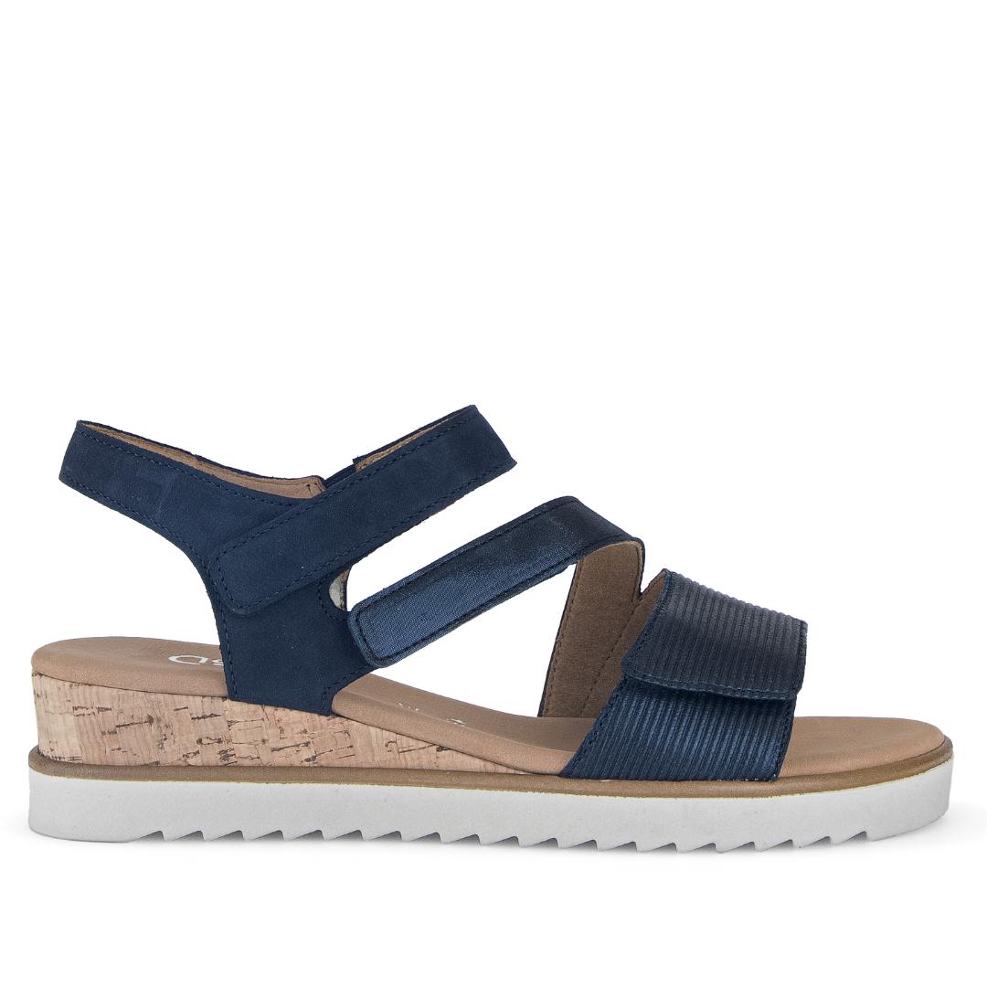 DAMES OPEN SCHOENEN-Blauw leer