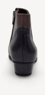 DAMES BOOTS+KORT LAARS-Zwart combi kleur