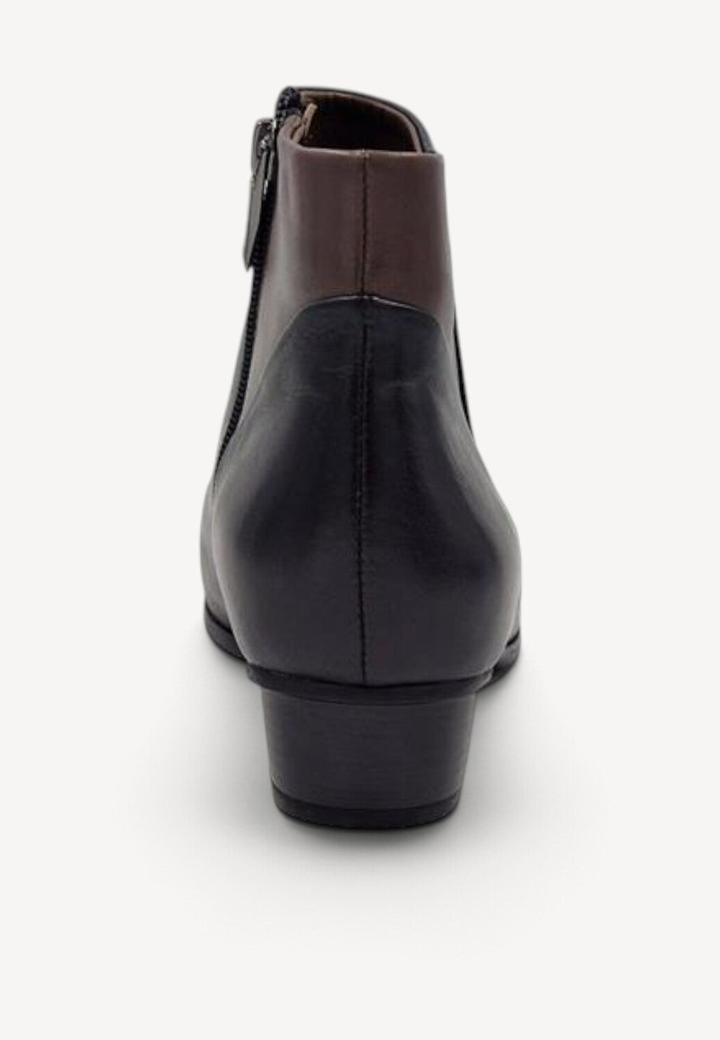 DAMES BOOTS+KORT LAARS-Zwart combi kleur