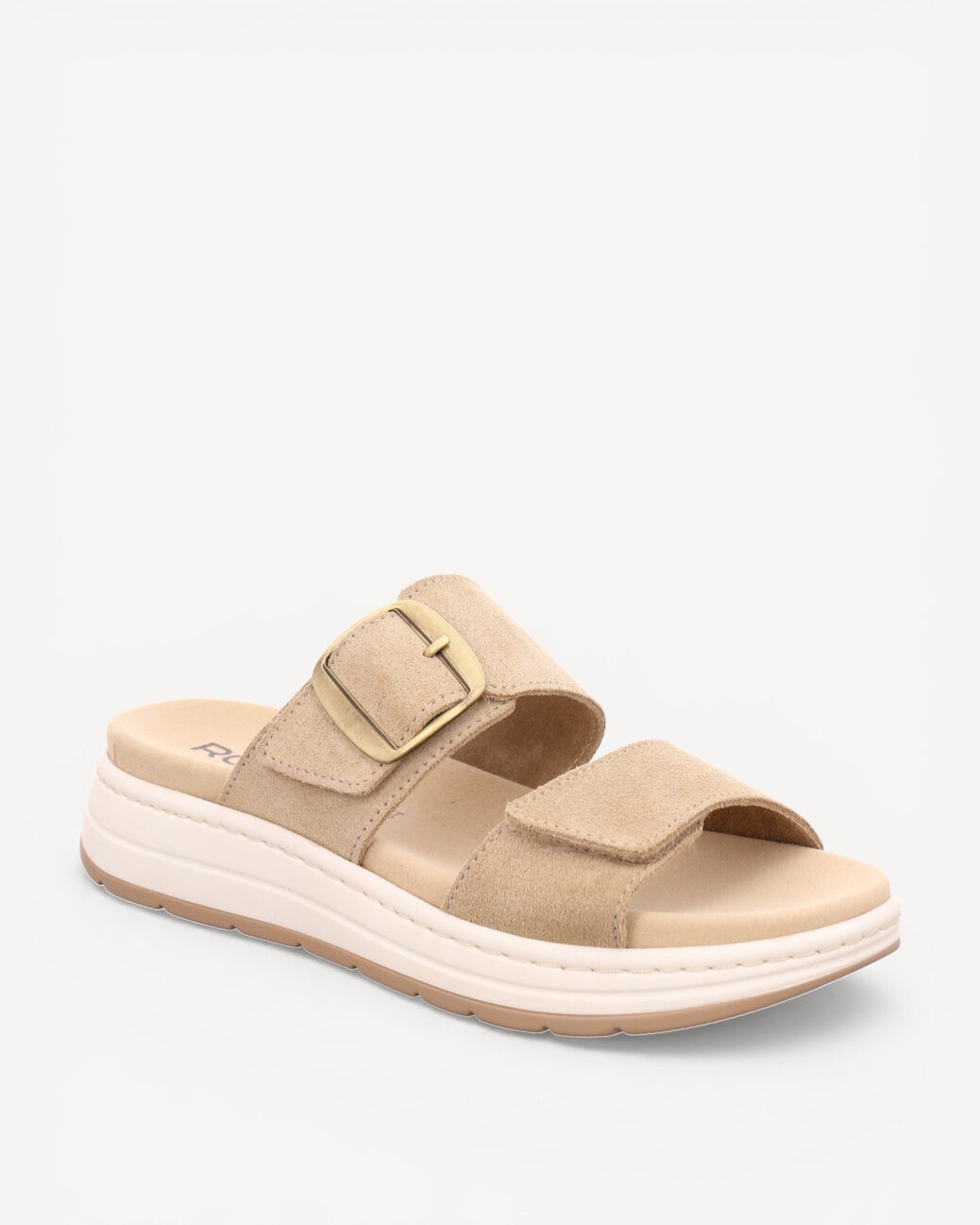 DAMES OPEN SCHOENEN-Beige suède/nubuck