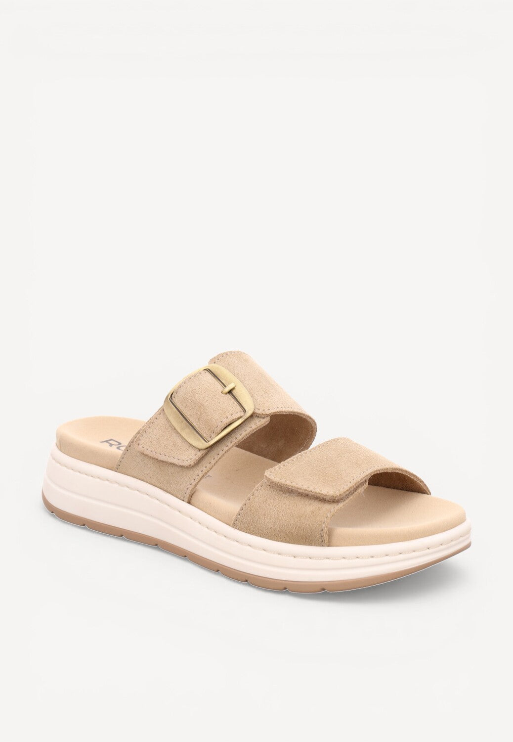 DAMES OPEN SCHOENEN-Beige suède/nubuck