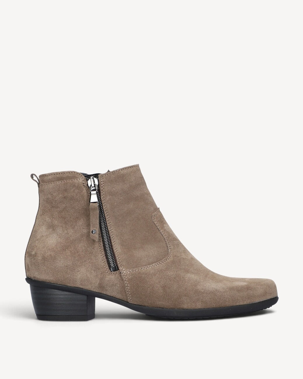 DAMES BOOTS+KORT LAARS-Beige suède/nubuck