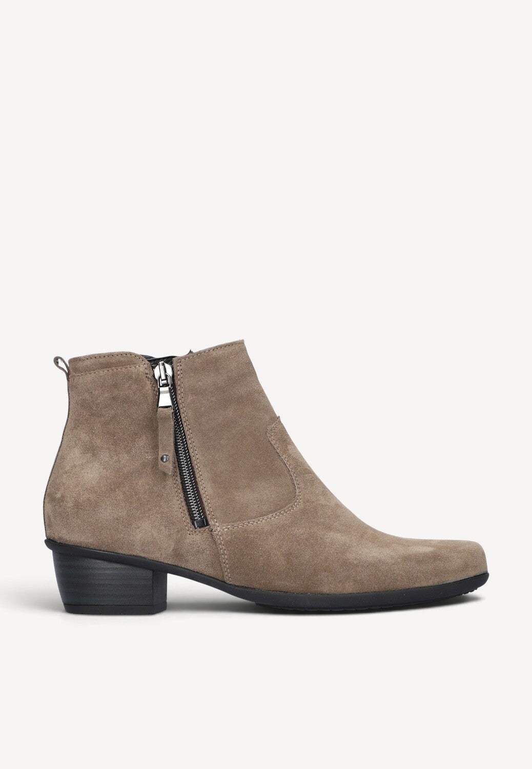 DAMES BOOTS+KORT LAARS-Beige suède/nubuck