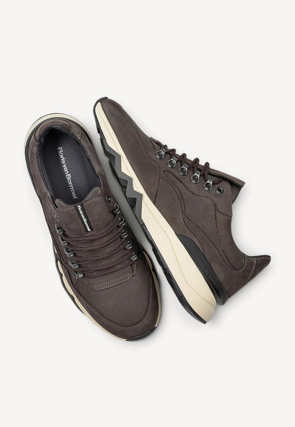 Heren veterschoenen-Bruin suède