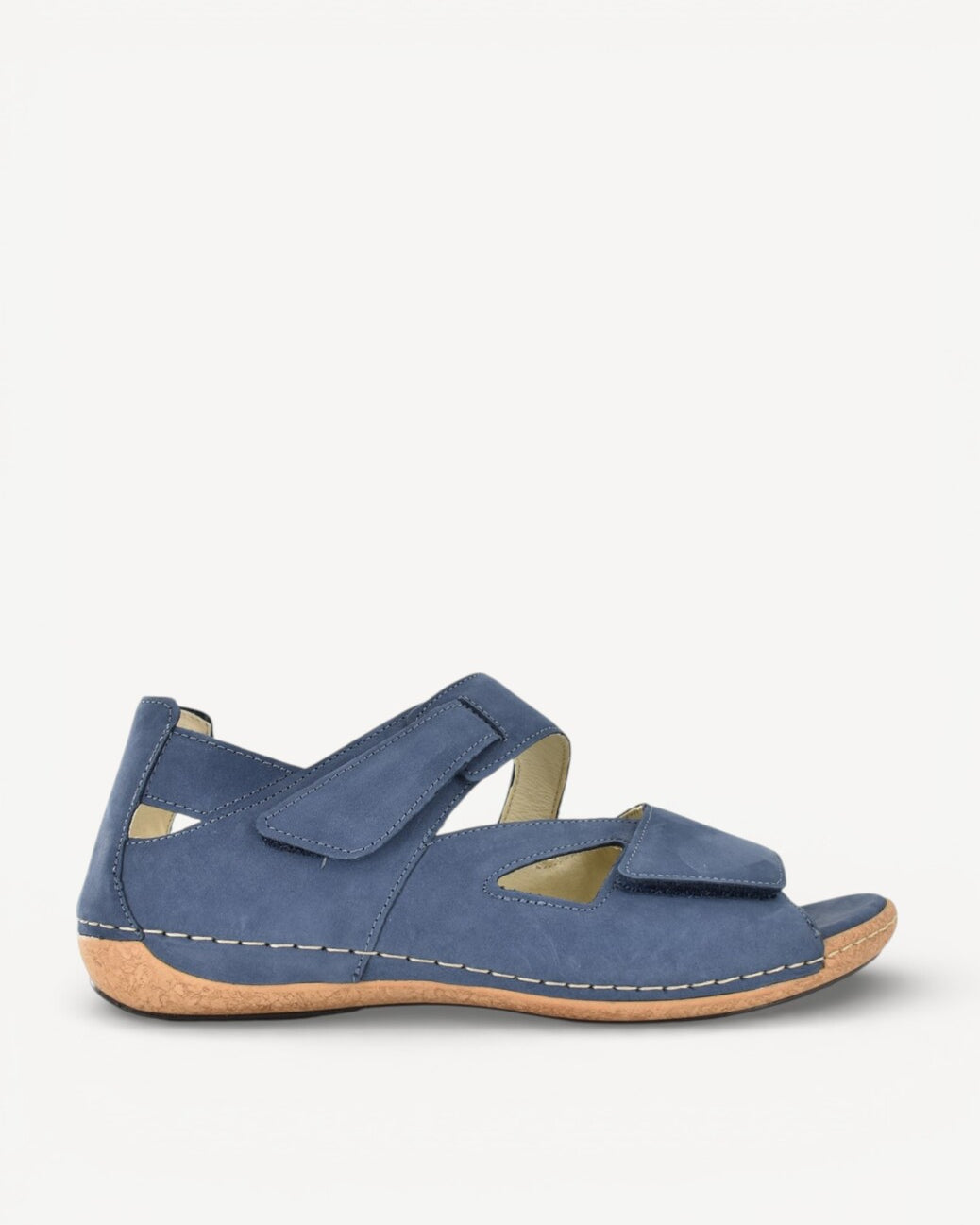 DAMES OPEN SCHOENEN-Blauw suède/nubuck