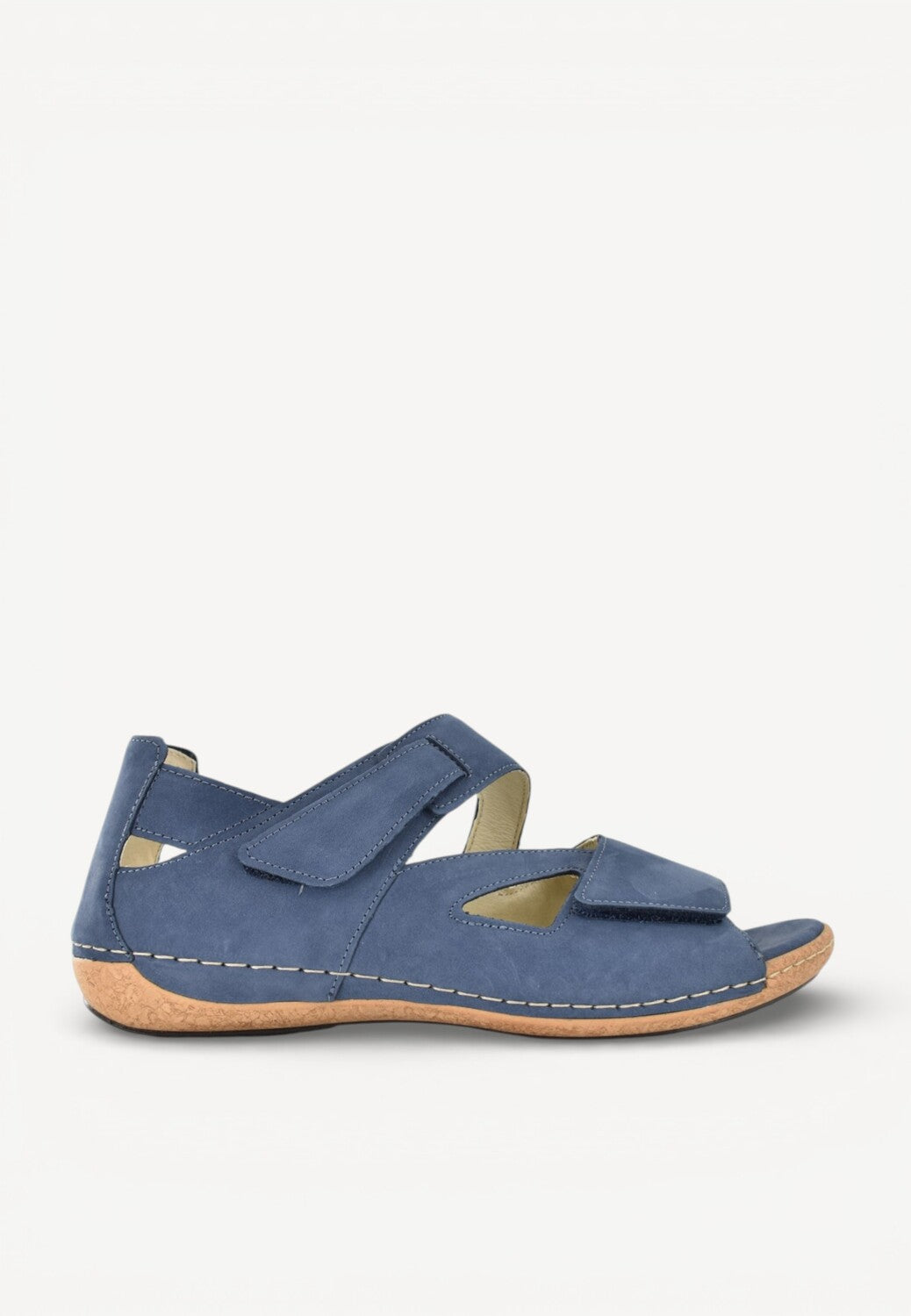 DAMES OPEN SCHOENEN-Blauw suède/nubuck