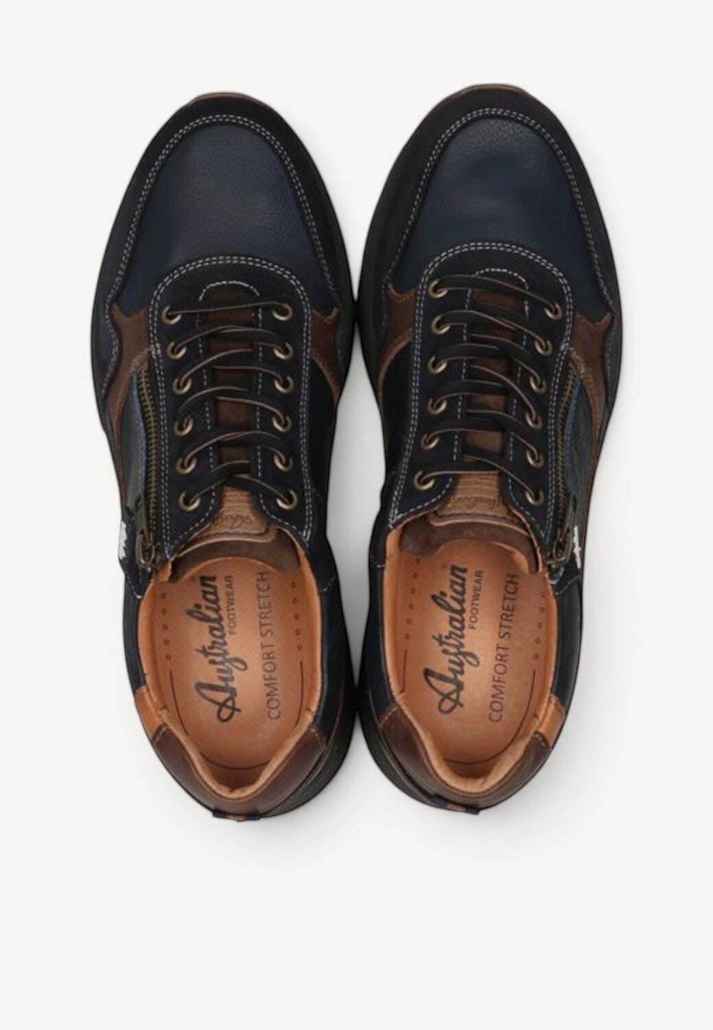Heren veterschoenen-Blauw suède/nubuck