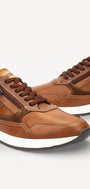Heren veterschoenen-Bruin leer