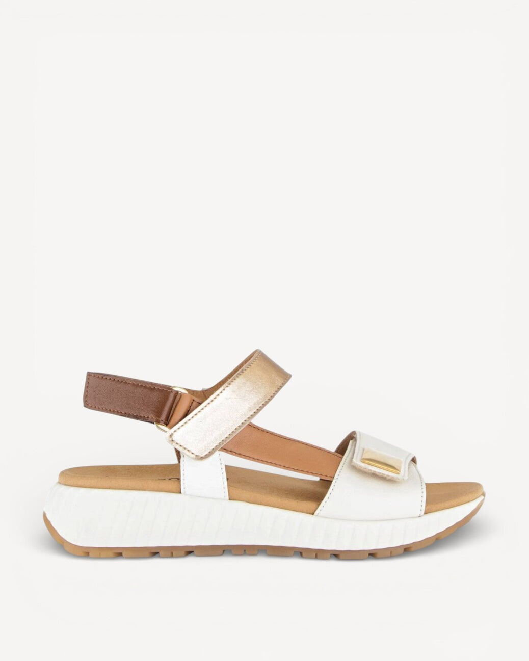 DAMES OPEN SCHOENEN-Beige combi kleur