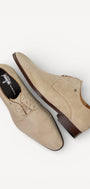 Heren veterschoenen-Beige suède/nubuck