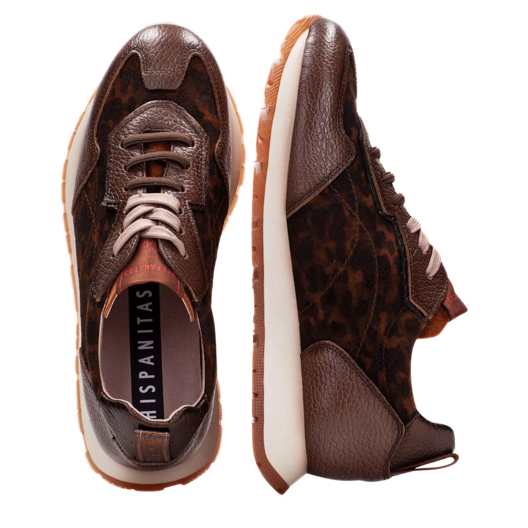 DAMES SPORTIEVE VETERSCHO-Bruin leer