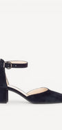 BALLERINAS + PUMPS-Blauw suède/nubuck