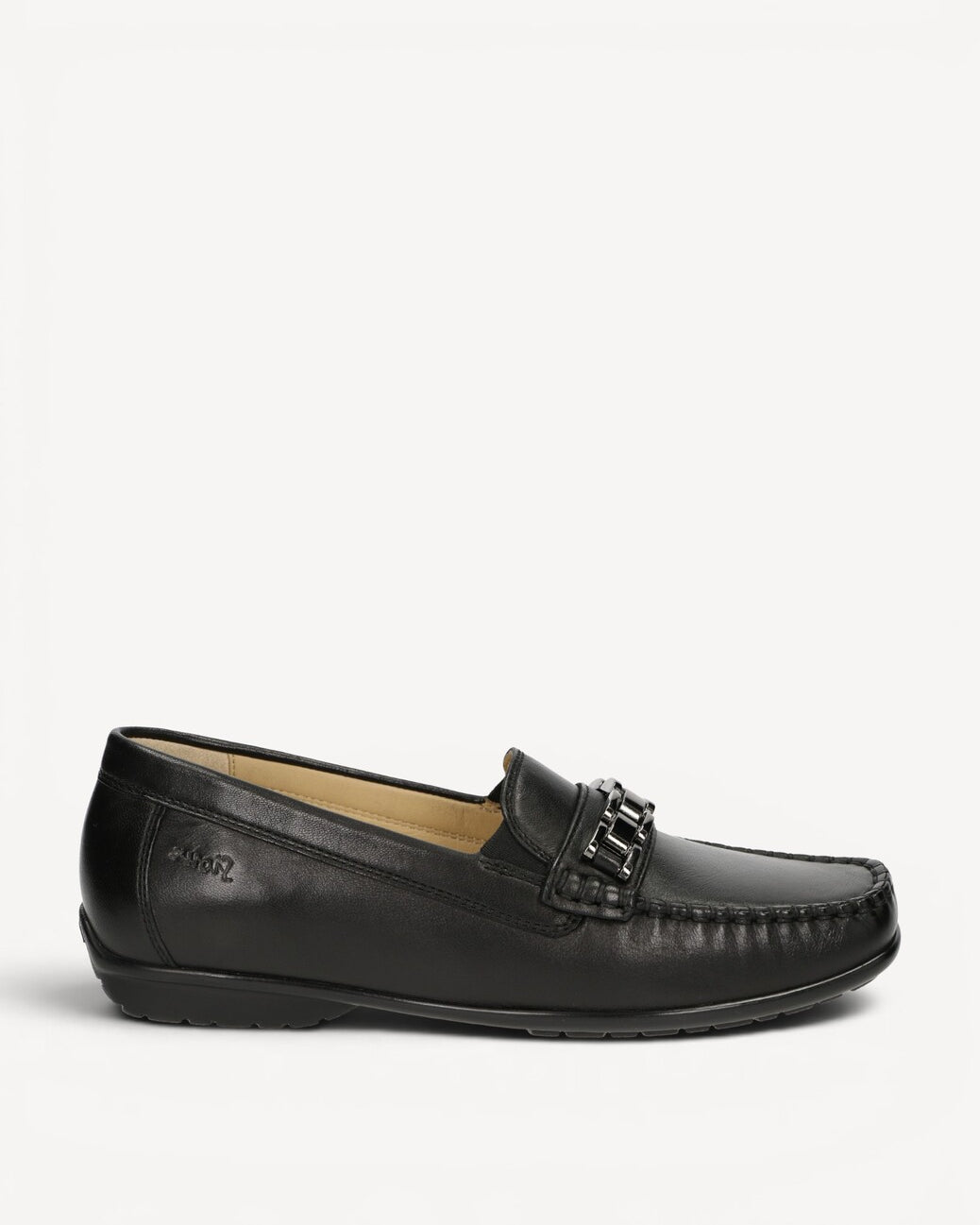 DAMES INSTAPSCHOENEN-Zwart leer