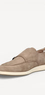 Heren veterschoenen-Beige suède/nubuck
