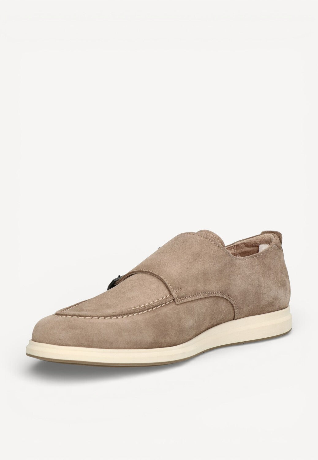 Heren veterschoenen-Beige suède/nubuck