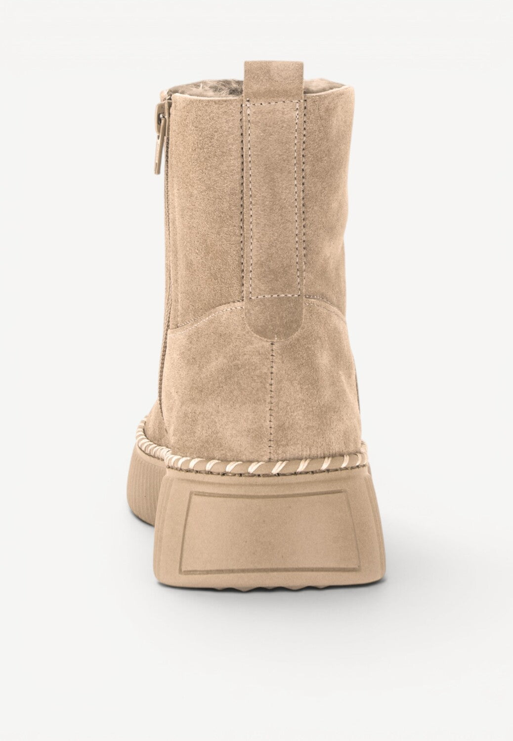 DAMES BOOTS+KORT LAARS-Beige suède/nubuck