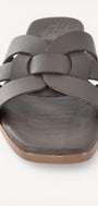 DAMES OPEN SCHOENEN-Bruin leer