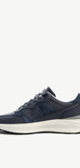 Heren veterschoenen-Blauw leer