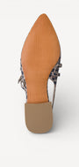 MUIL +SLINGBACK-Bruin combi kleur