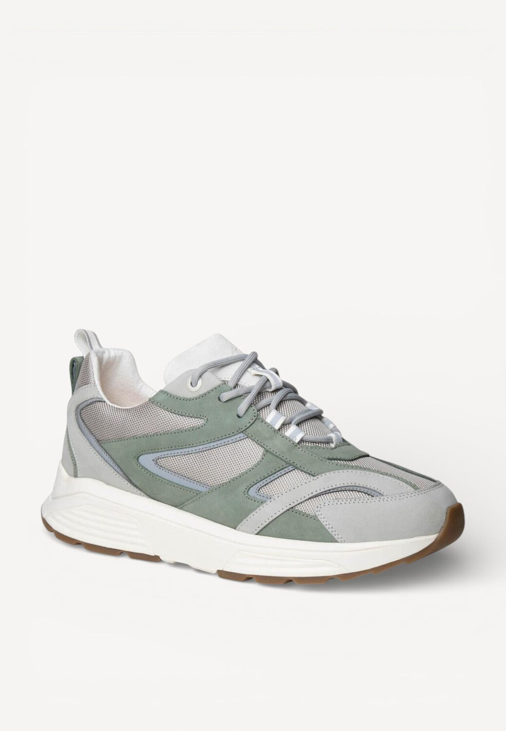 Heren veterschoenen-Grijs combi kleur