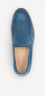 Heren instapper-Blauw suède/nubuck